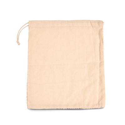 Mesh bag with drawstring carry handle